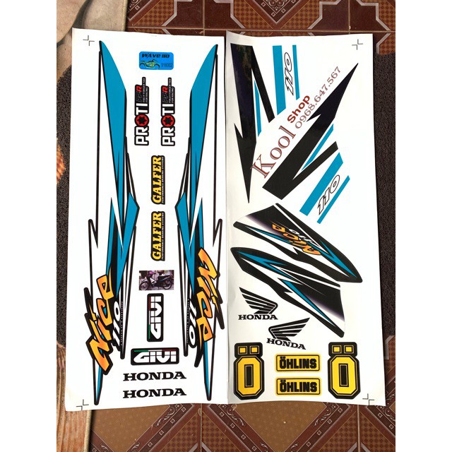 Tem Wave 110 Nice 2 Mặt Cán 3 Lớp Chống Phai Màu Mã 087