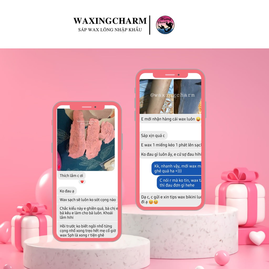 Sáp Mix Màu Wax Lông Nóng Waxingcharm Bám Lông Tốt Gíup Triệt Lông Nách, Body, Bikini