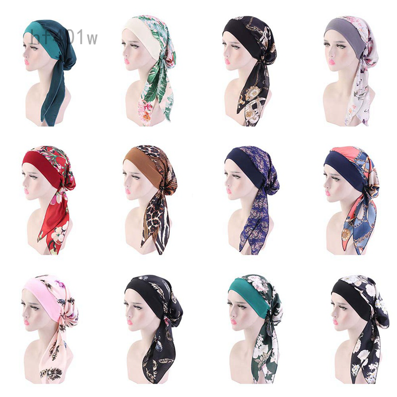 Mũ Turban Vải Lụa Rộng Vành Phong Cách Hồi Giáo
