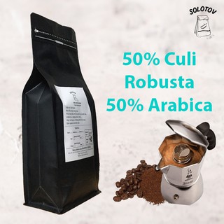 Cà phê 50% hạt Culi Robusta và 50% hạt Arabica rang mộc pha phin pha máy - SoloTov Coffee