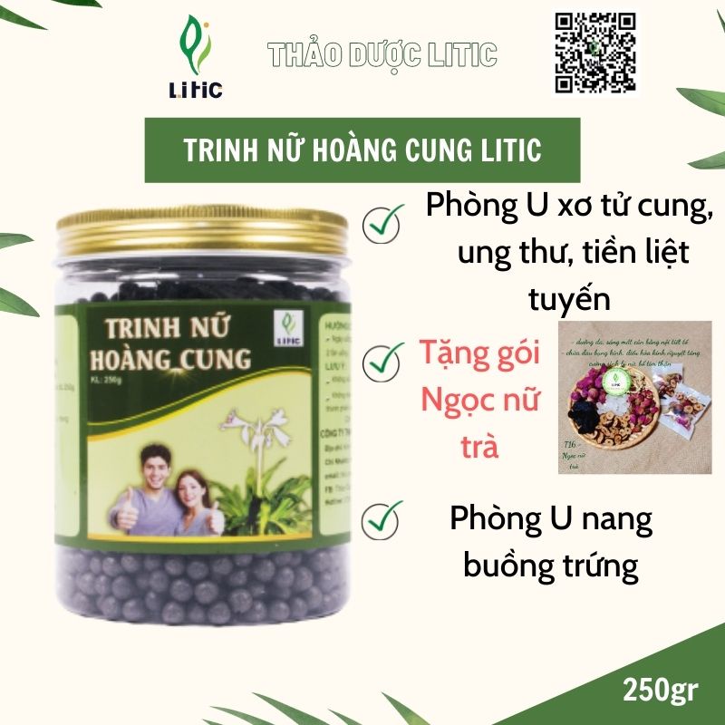 Trinh Nữ Hoàng Cung LITIC 250g cải thiện tình trạng U xơ tử cung chứng phụ khoa tiền liệt tuyến