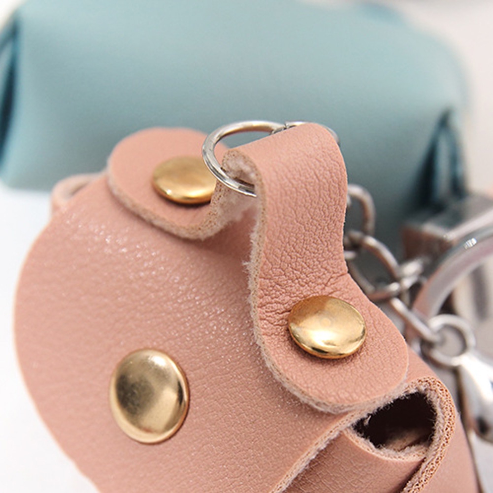 Mặt trang trí móc chìa khóa mini bằng giả da hình túi xách nhỏ gọn xinh xắn dành cho nữ
