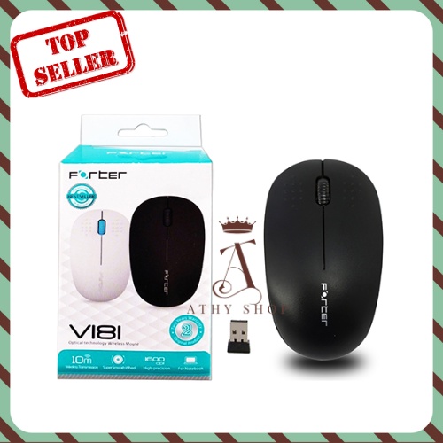 Chuột không dây Forter V181, mouse máy vi tính laptop ko giây, computer mice wireless, hàng đẹp tốt giá rẻ