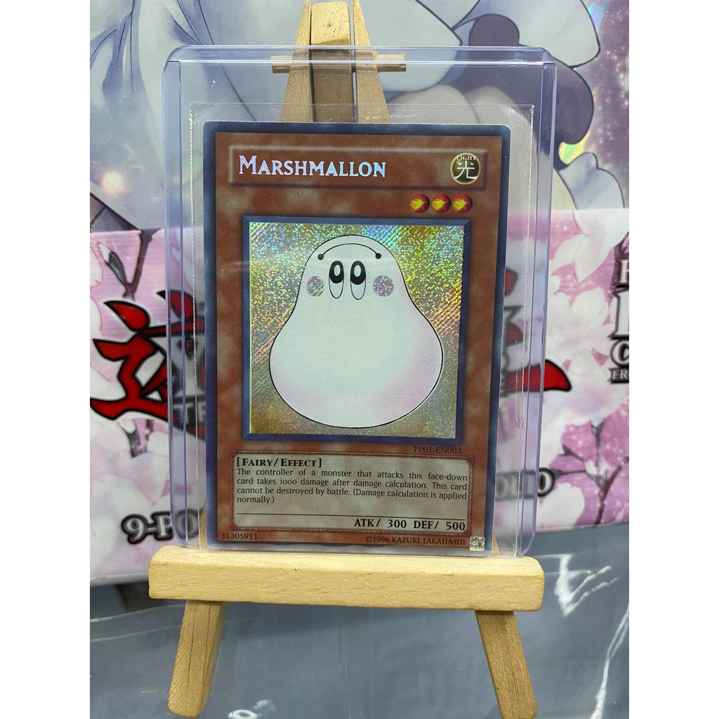 [ Dưa Hấu Yugioh ] Lá bài thẻ bài Kẹo Dẻo Marshmallon – Secret Rare - Tặng bọc bài nhựa bảo quản