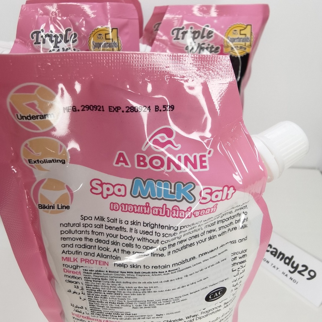 Muối tắm sữa bò tẩy tế bào chết A Bonne Spa Milk Salt Thái Lan 350gr | BigBuy360 - bigbuy360.vn
