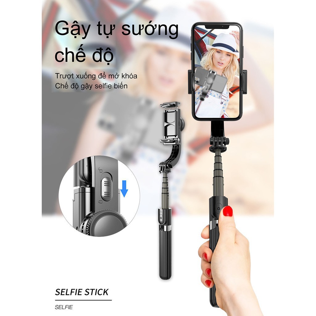 Gậy Chụp Hình Tích Hợp Gimbal Chống Rung Gimbal L08 Có Bluetooth | BigBuy360 - bigbuy360.vn