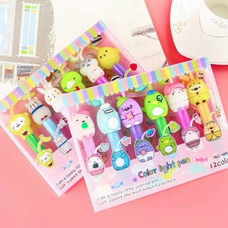 Set gồm 6 cây dạ quang đầu thú 12 màu