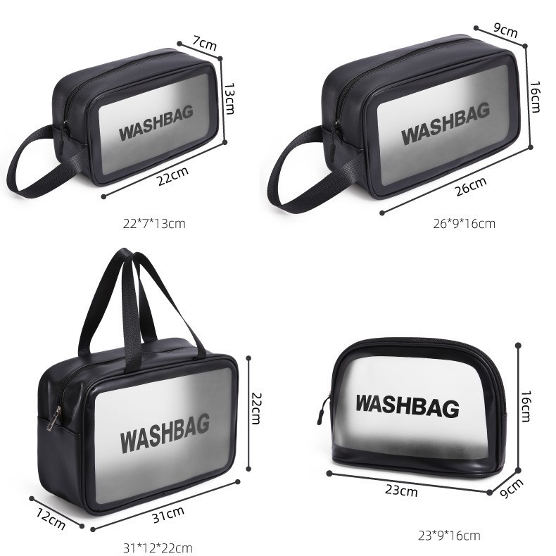 Túi Xách WASHBAG Dẻo Trong Suốt Cầm Tay Đựng Mỹ Phẩm Vật Dụng Cá Nhân