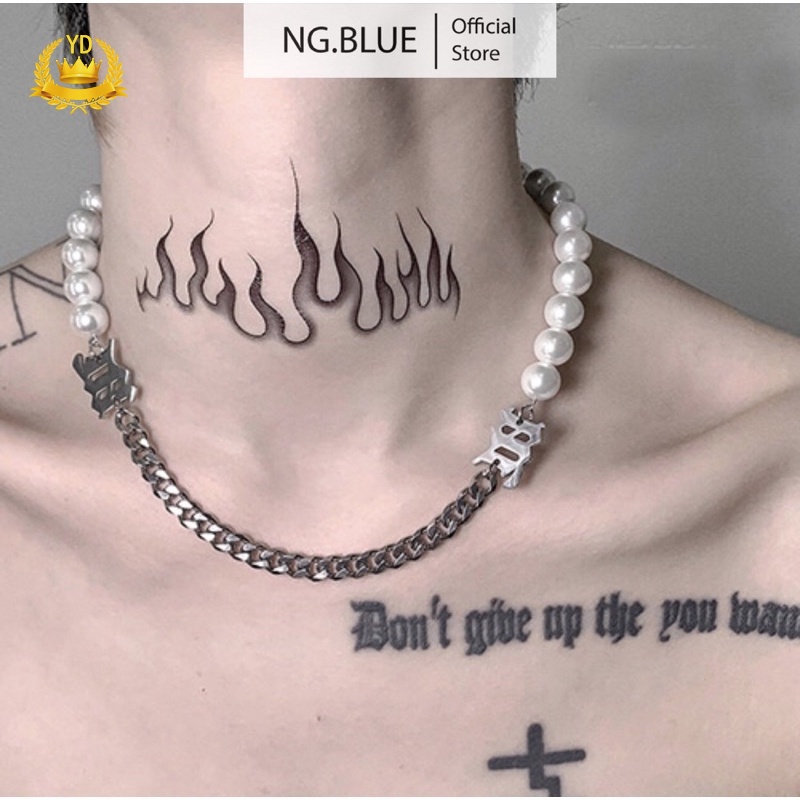 Vòng Cổ/Vòng Tay Đính Ngọc Trai Nhân Tạo Phong Cách Hip Hop Thời Trang Cho Nam Và Nữ