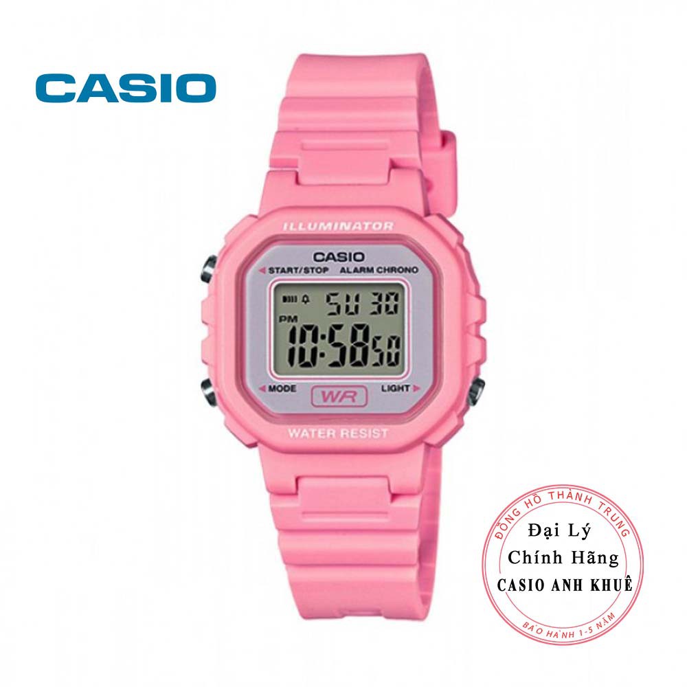 [Mã FARSBR243 giảm 15% đơn 249K] Đồng hồ điện tử nữ Casio LA-20WH-4A1DF dây nhựa