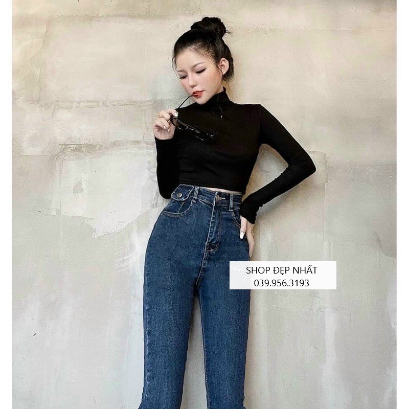 [Mã 44FASHIONSALE483 giảm 10K đơn 50K] Quần jean nữ lưng cao ôm chân cạp cao trên rốn 3cm nắp khóa lệch F35 | WebRaoVat - webraovat.net.vn