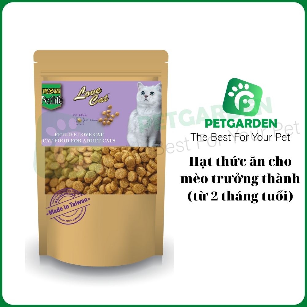 Combo 2 gói 150gram hạt thức ăn cho mèo, cho thú cưng Petlife - Hạt thức ăn cho mèo trưởng thành