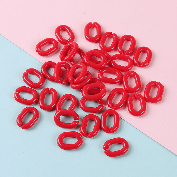 Set 20 mắt xích chữ U màu sáng tự làm móc khóa/phụ kiện túi xách đa năng sáng tạo