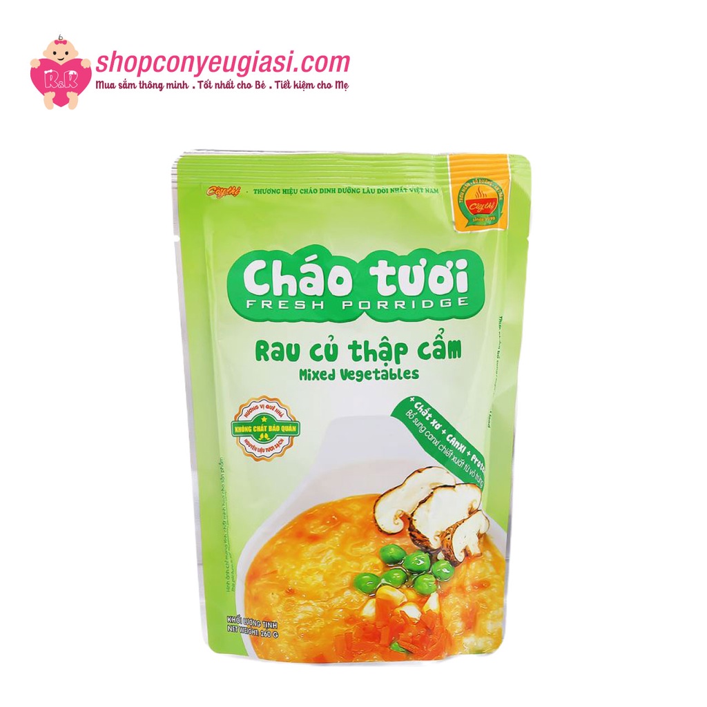 Cháo Tươi Cây Thị ăn liền đủ vị cho Bé từ 7 Tháng