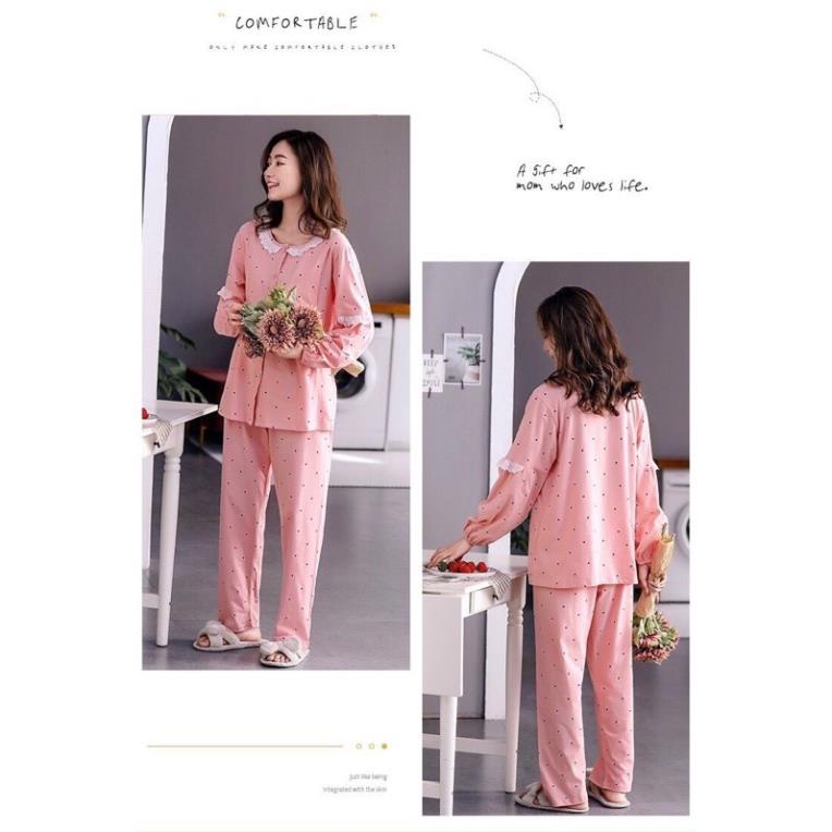 Bộ ĐỒ bầu - bộ mặc bầu và sau sinh có khóa mở ngực và chun chỉnh