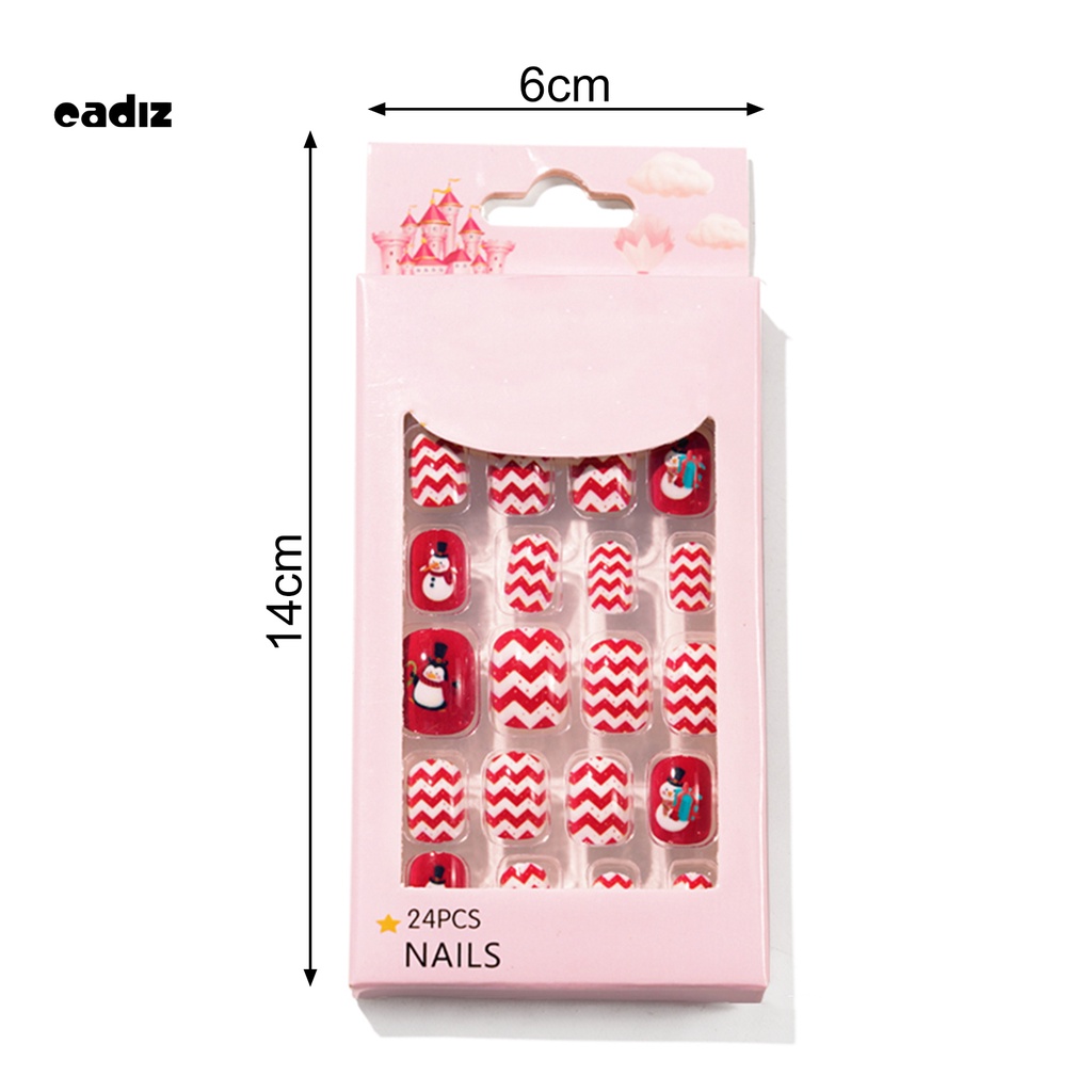 [Hàng mới về] 24 Móng tay giả ngắn dễ thương cho bé