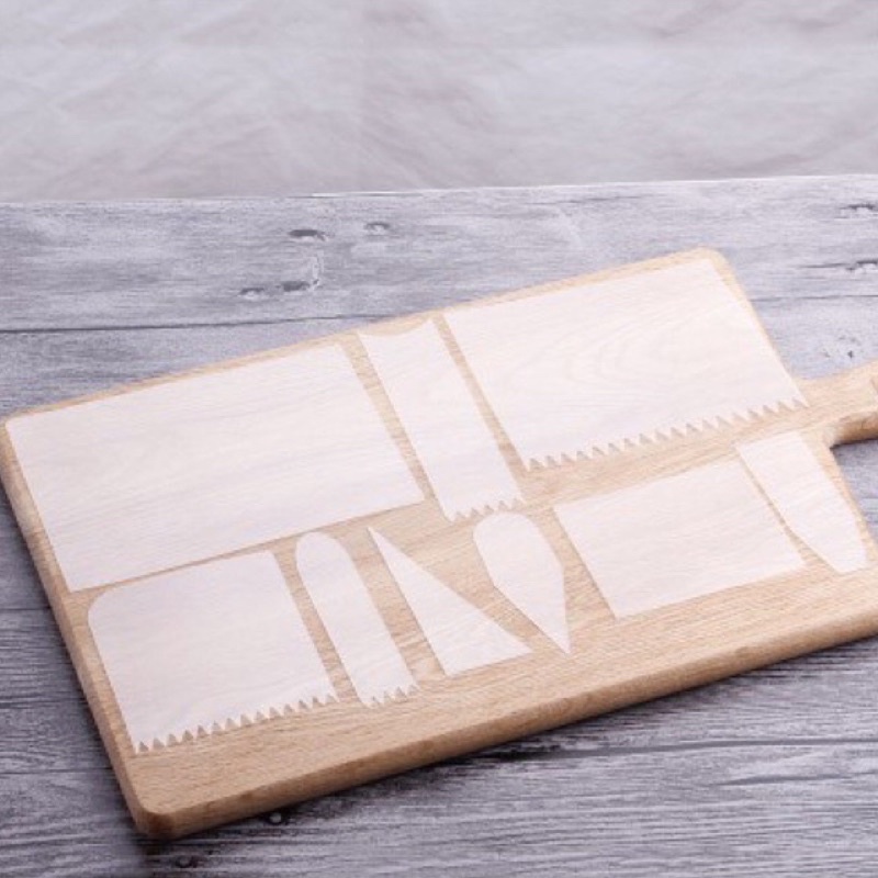 Bộ 9 miếng mica mềm chà láng bánh kem