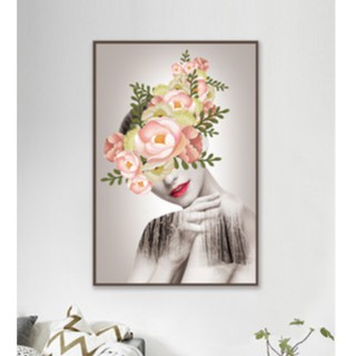 Tranh canvas cô gái nghệ thuật 50x70 kèm khung