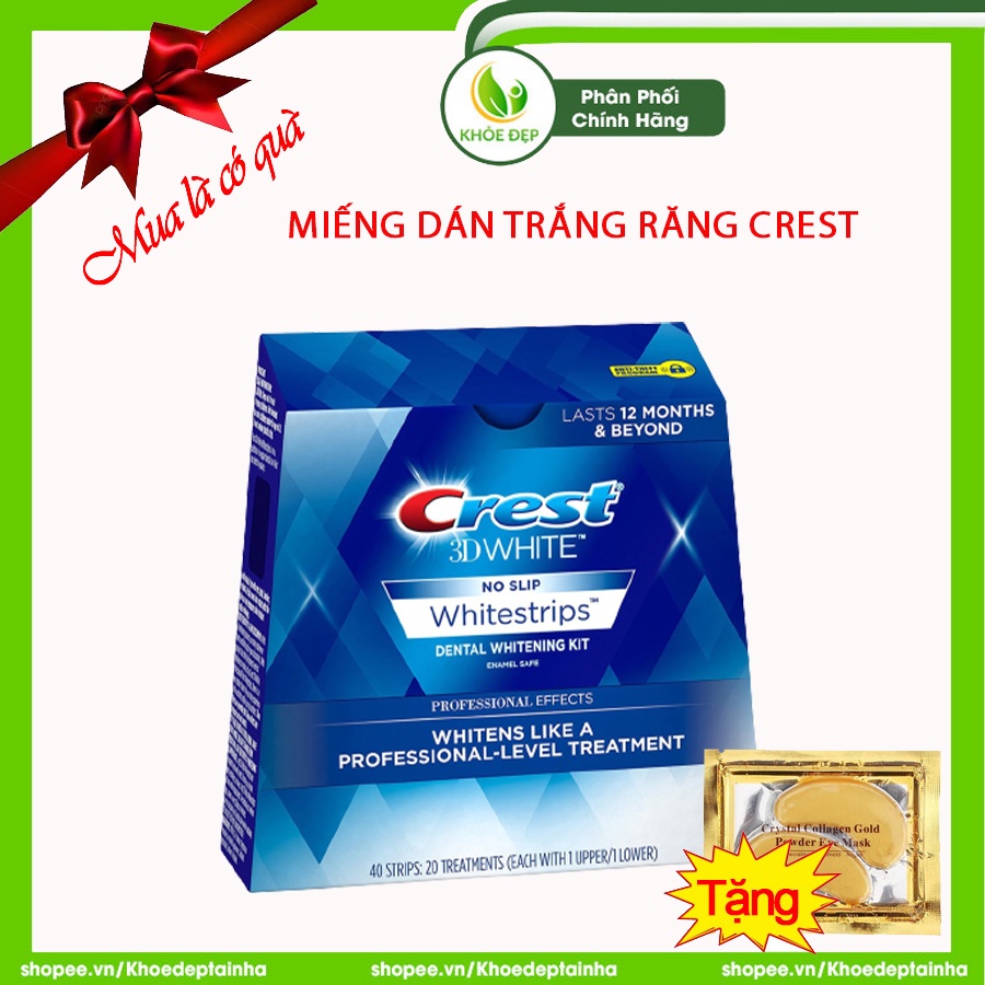 [ CHÍNH HÃNG ] Miếng Dán Trắng Răng Crest 20 miếng