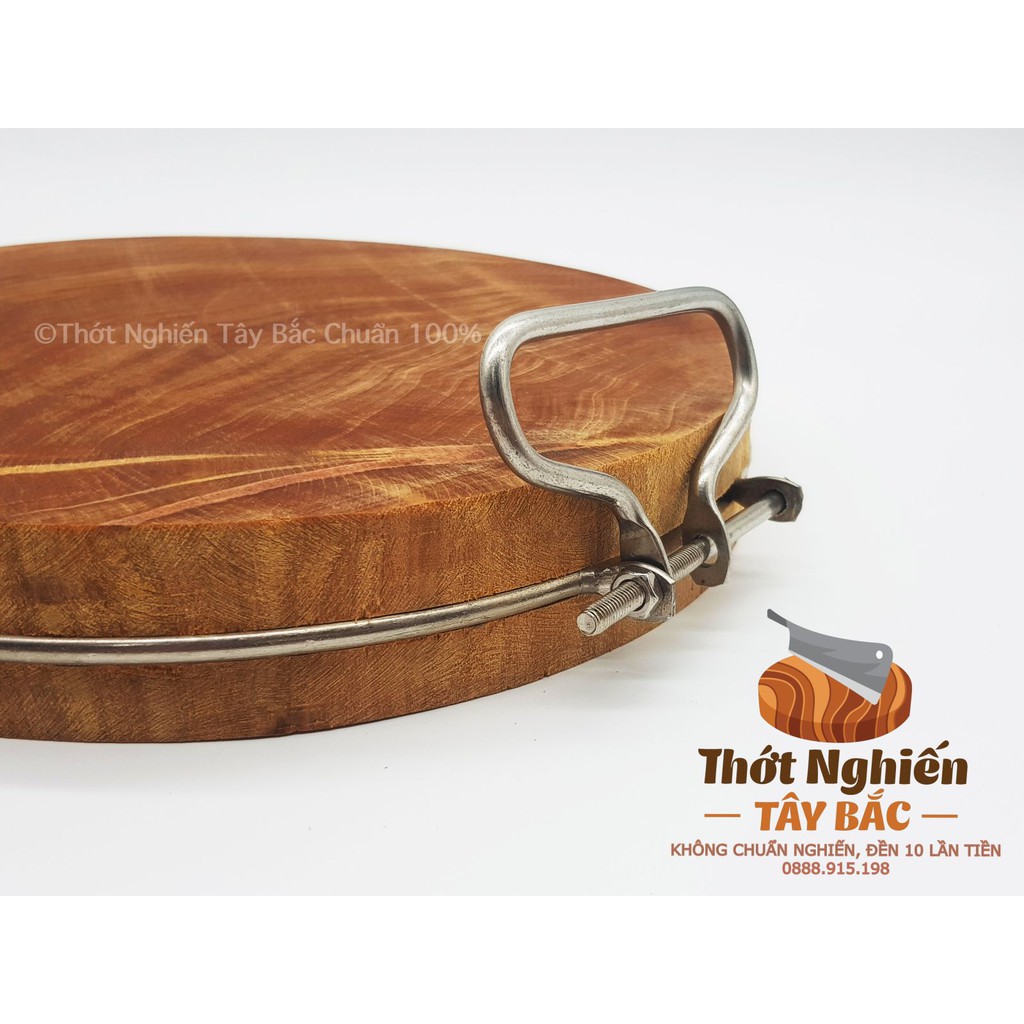 Thớt Nghiến Tây Bắc chuẩn 🔥 29cm x 5cm 🔥 Thớt gỗ nghiến có đai INOX | BigBuy360 - bigbuy360.vn