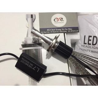 BÓNG LED XHP70 L7 6000k màu sáng trắng - CHÂN H4 - XHP 70 L7 Lắp được mọi loại xe - giá 1 bóng