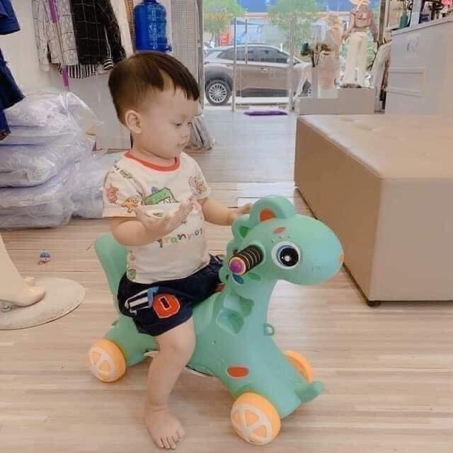 NGỰA BẬP BÊNH CHO BÉ 2 IN 1 CAO CẤP KÈM BÁNH XE - NGỰA BỆP BÊNH CHO BÉ CAO CẤP