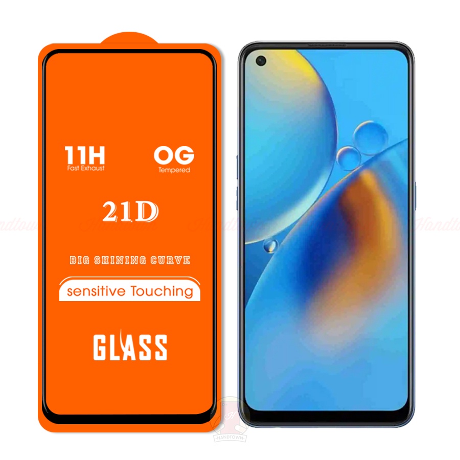 Kính Cường Lực Oppo A76 21D Trong Suốt Full Màn Chống Nước Chống Xước Chống Va Đập Không Chấm Li Ti Handtown