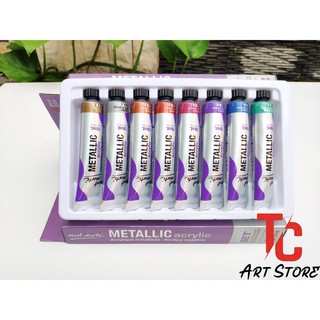 Màu acrylic metallic mont marte - bộ 18ml x 8 màu
