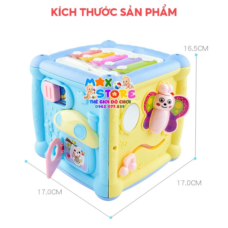 [Tặng Pin] Đồ Chơi Trẻ Nhỏ Hộp Âm Nhạc Đa Năng 7 Mặt Rèn Luyện Vận Động Tinh Và Phát Triển Tư Duy Sáng Tạo