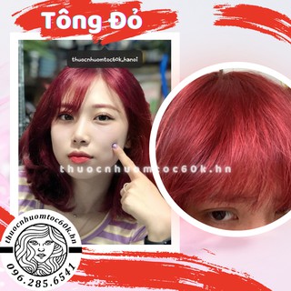 Thuốc nhuộm tóc màu Red Fire, Đỏ Lửa, Đỏ Mặt Trời, Đỏ Rực kèm trợ dưỡng găng tay