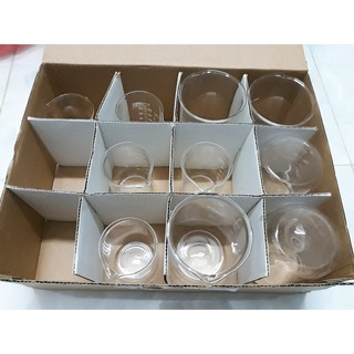 Hộp 12 cốc thủy tinh chịu nhiệt 250ml