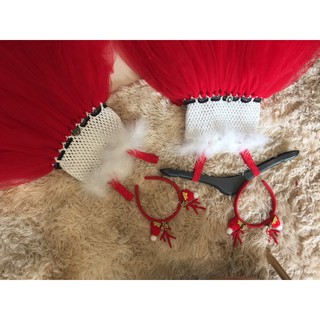 Combo 2 bờm+ 2 váy Noel bé lớn
