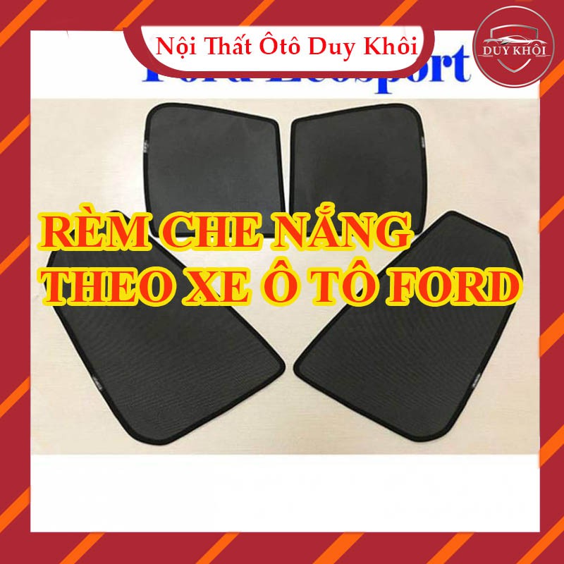 Rèm che nắng theo xe Ford Everest, Ecosport, Ranger  - Bộ 4 tấm dính nam châm