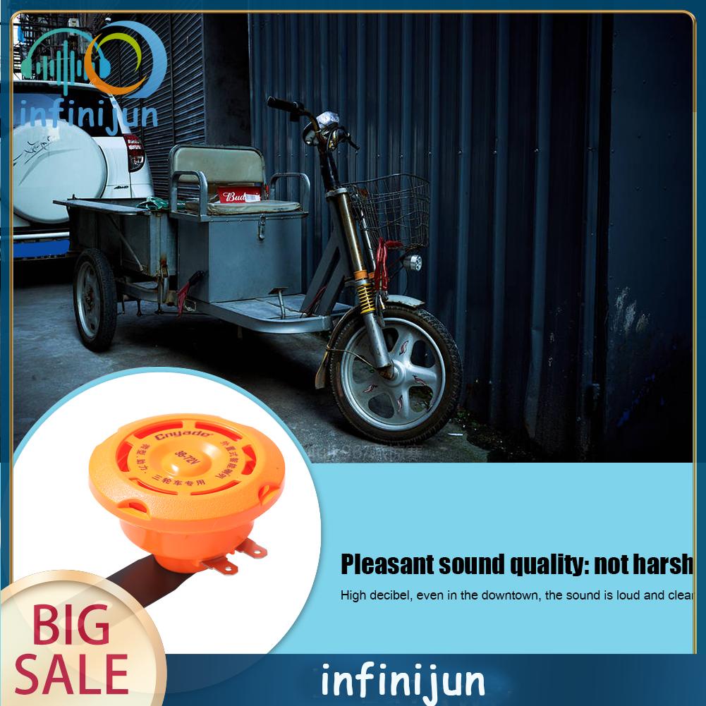 Còi Điện Tròn Chống Thấm Nước 36v/48v/60v Dành Cho Xe Mô Tô