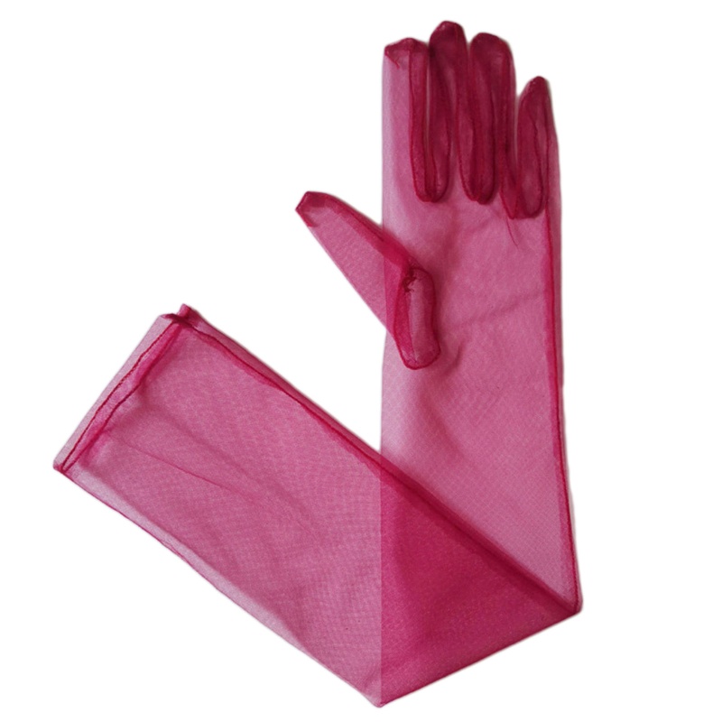 Youyo Găng Tay Vải Tuyn Dài 55cm Siêu Mỏng Co Giãn Cho Tiệc Opera Conc