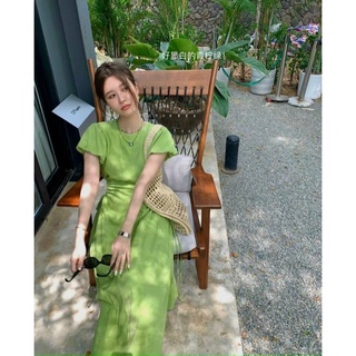 ĐẦM MIDI TAY PHỒNG KHOÉT EO