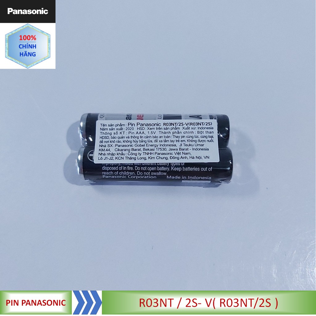 Pin 3A Panasonic chính hãng R03NT/2S-V(R03NT/2S)