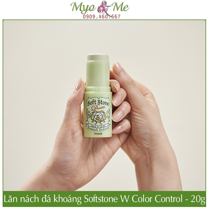 Lăn khử mùi đá khoáng Soft Stone Nhật Bản 20g Xanh lá (Color Control) Set 2+1