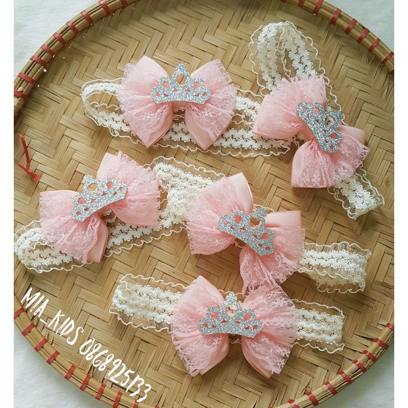 Băng đô cho bé  Turban cho bé  Băng đô đính nơ xinh xắn cho bé gái