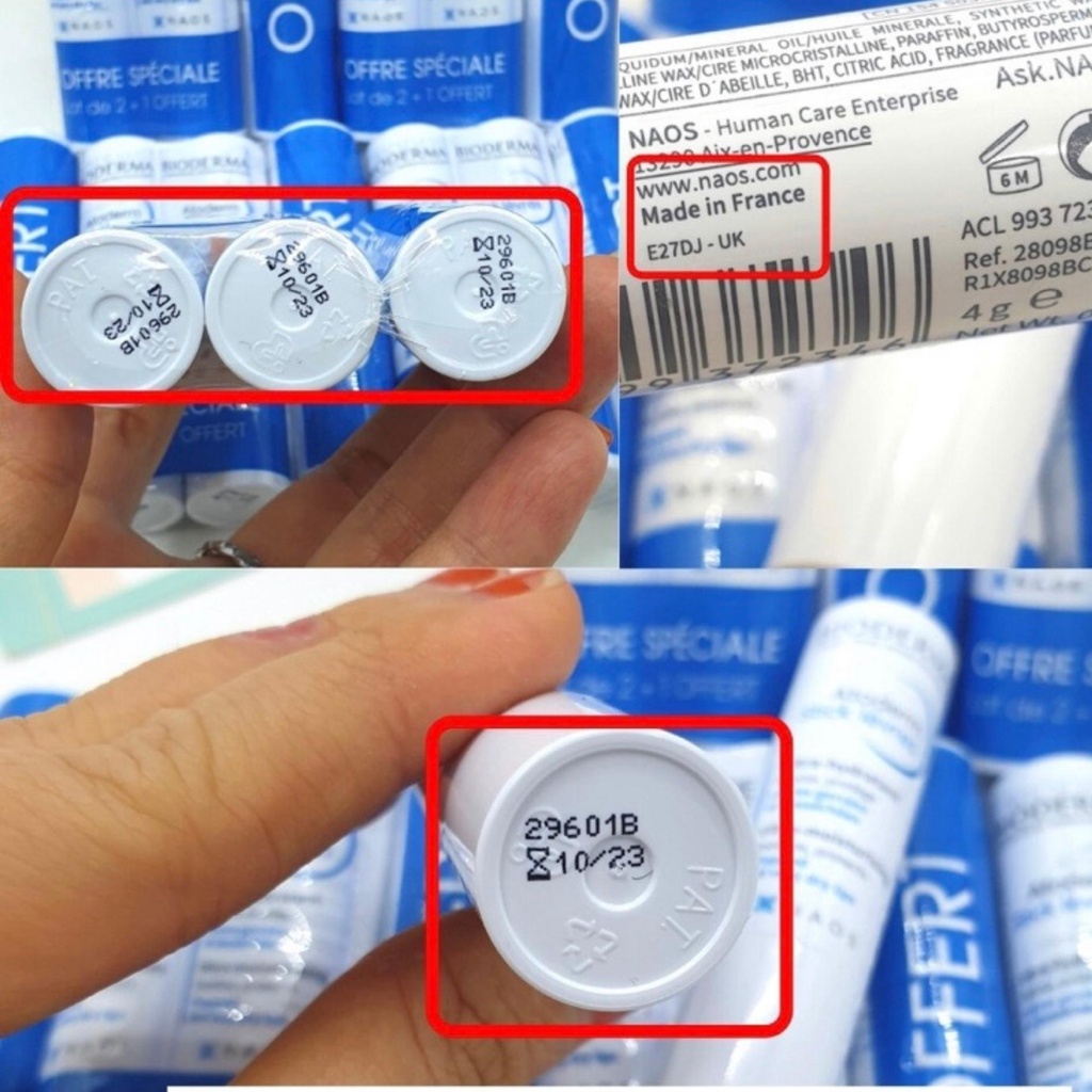 Son dưỡng môi Great86 son dưỡng Bioderma Atoderm Levres dưỡng ẩm, giảm thâm, hết nứt nẻ mềm mịn môi xuất xứ Pháp 4g