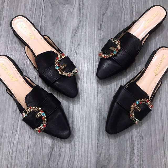 GIÀY SỤC DA MỀM ĐÍNH KHUY SẮC MÀU | BigBuy360 - bigbuy360.vn