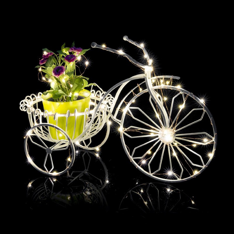 Đèn Led đom đóm Fairy light 1 mét 2 mét, 3 mét Vàng Nắng xài pin tiểu AA