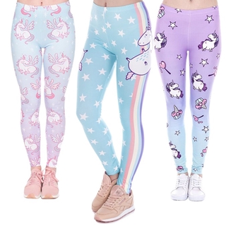 Quần Legging In Hình Kỳ Lân Dễ Thương Dành Cho Bé Gái