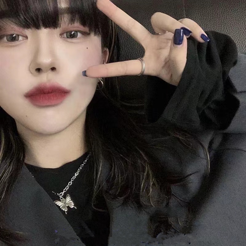 Dây Chuyền Mặt Hình Bướm Phong Cách Retro Hàn Quốc Cá Tính