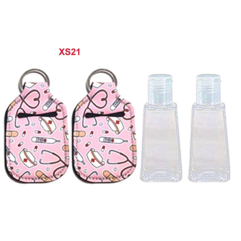 Vỏ Bọc Chai Nước Rửa Tay / Son Môi 30ml Có Móc Khóa Tiện Dụng Mang Theo Du Lịch