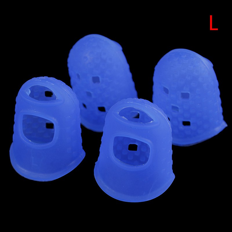 Set 4 Miếng Silicone Bảo Vệ Ngón Tay Khi Chơi Đàn Guitar Bass Ukulele