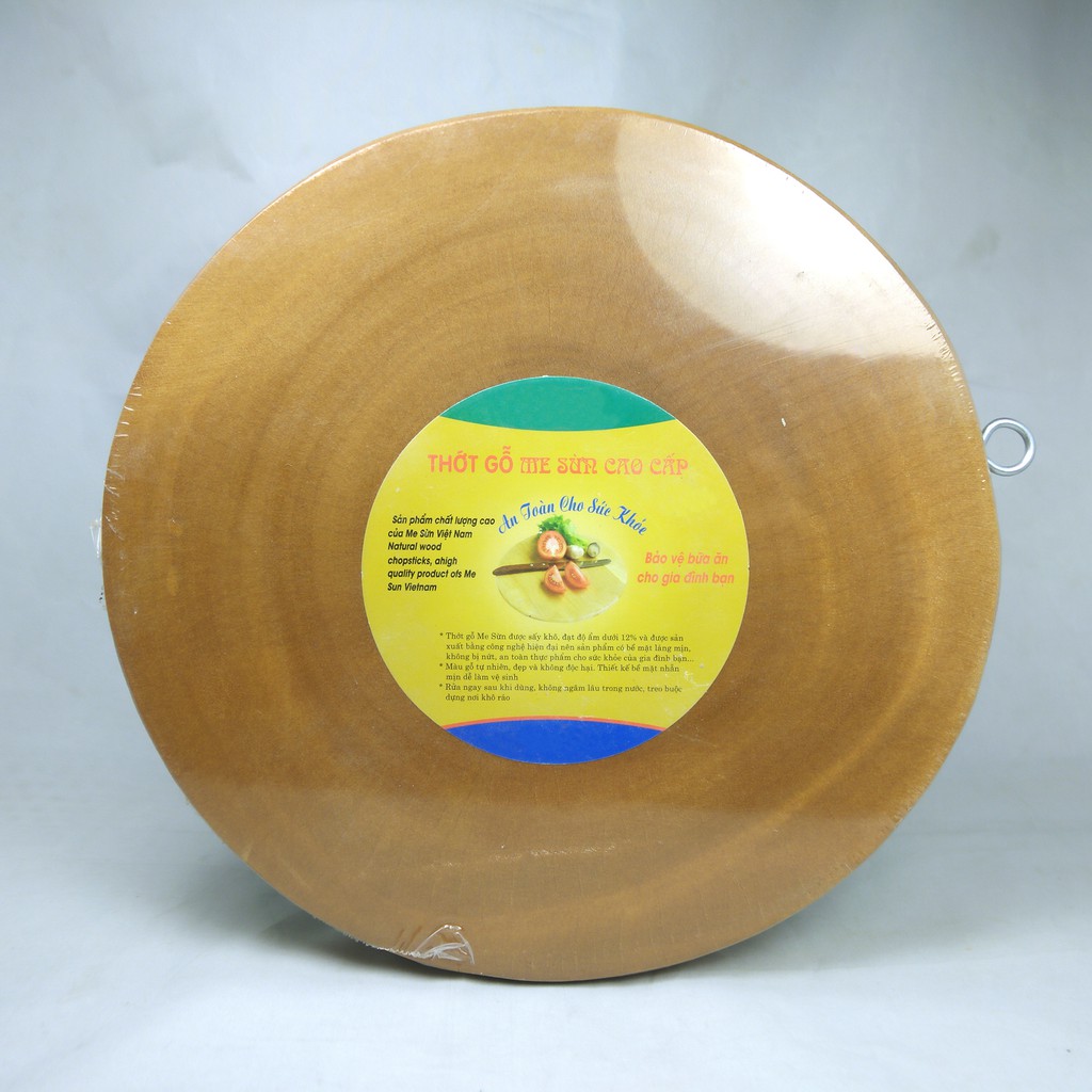  Thớt gỗ cây tự nhiên tròn dày - 25cm không lên dầm, không mủn, an toàn vệ sinh