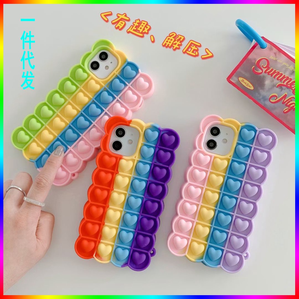 Ốp Điện Thoại Silicon Hình Trái Tim 3d Cho For iPhone 6 6s 7 8 Plus X Xs Xr 11 12 Pro Max