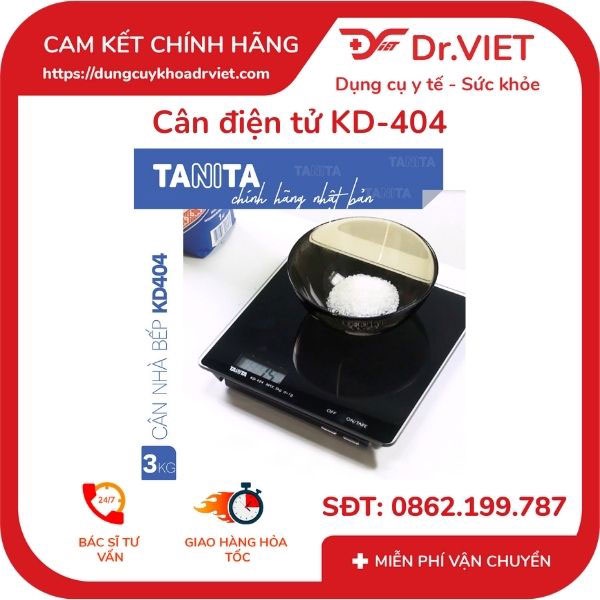 CÂN ĐIỆN TỬ TANITA KD404 (NHỎ GỌN DÙNG ĐỂ CÂN THỰC  PHẨM, CÂN LÀM BÁNH) - DR VIET