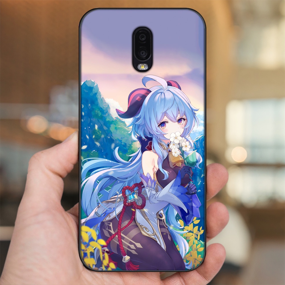 Ốp lưng Samsung J7 Plus viền đen in hình Ganyu Genshin Impact